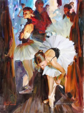 Hübsches Mädchen MIG 11 Little Ballet Dancers Ölgemälde